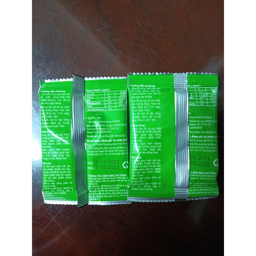 Phân bón lá Vi Lượng Combi chính gốc Đức 25Gram