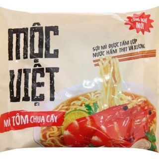 Mì Mộc Việt tôm chua cay gói 75g (Mua 10 gói tặng 1 hộp nhựa).