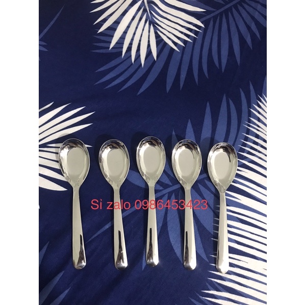 Thìa ăn phở inox 304 cán dài siêu dày sáng bóng