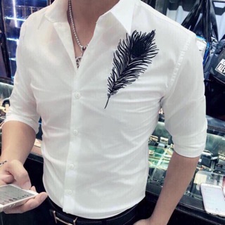 Sơmi Quảng Châu thêu hoạ tiết