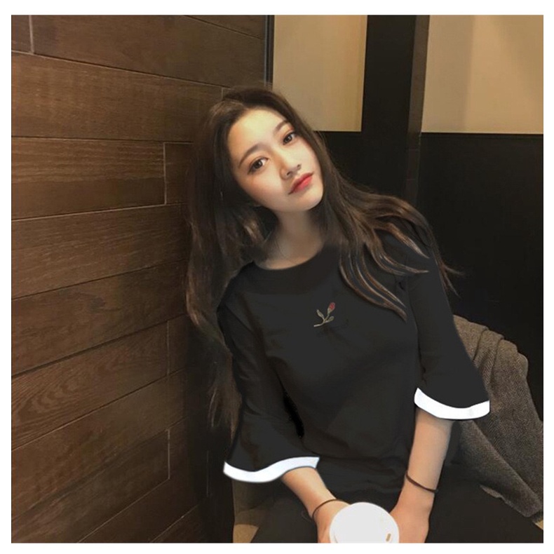 MS922 Áo thun tay xoè thêu hoa hồng Lulu Grace