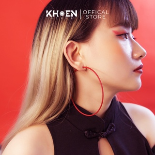 Bông tai nữ - Tròn trơn nhiều màu size 9cm