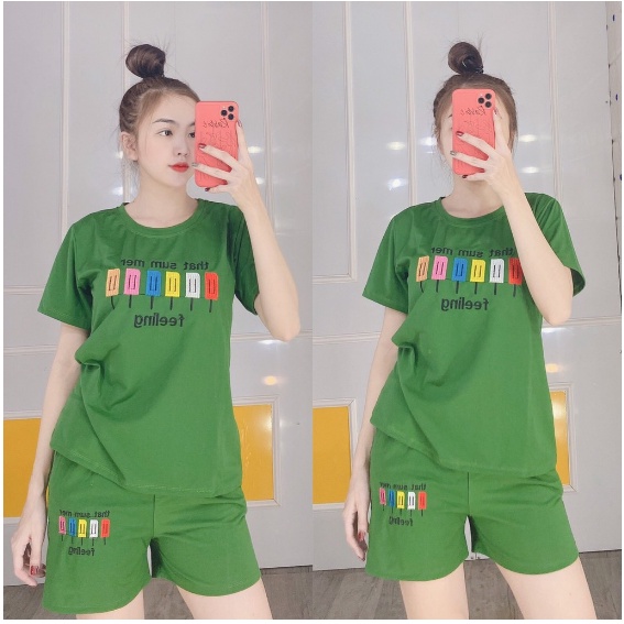 Đồ Bộ Nữ, Set Bộ Đồ Nữ Mặc Nhà Thêu Que Kem Siêu Ngọt Ngào DB6 | BigBuy360 - bigbuy360.vn