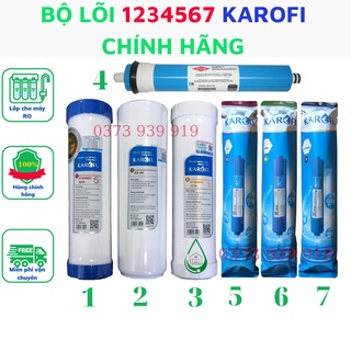 Lõi lọc nước 1234567 Karofi lắp cho máy lọc nước Karofi 7 cấp lõi lọc nước cam kết hàng Chính Hãng