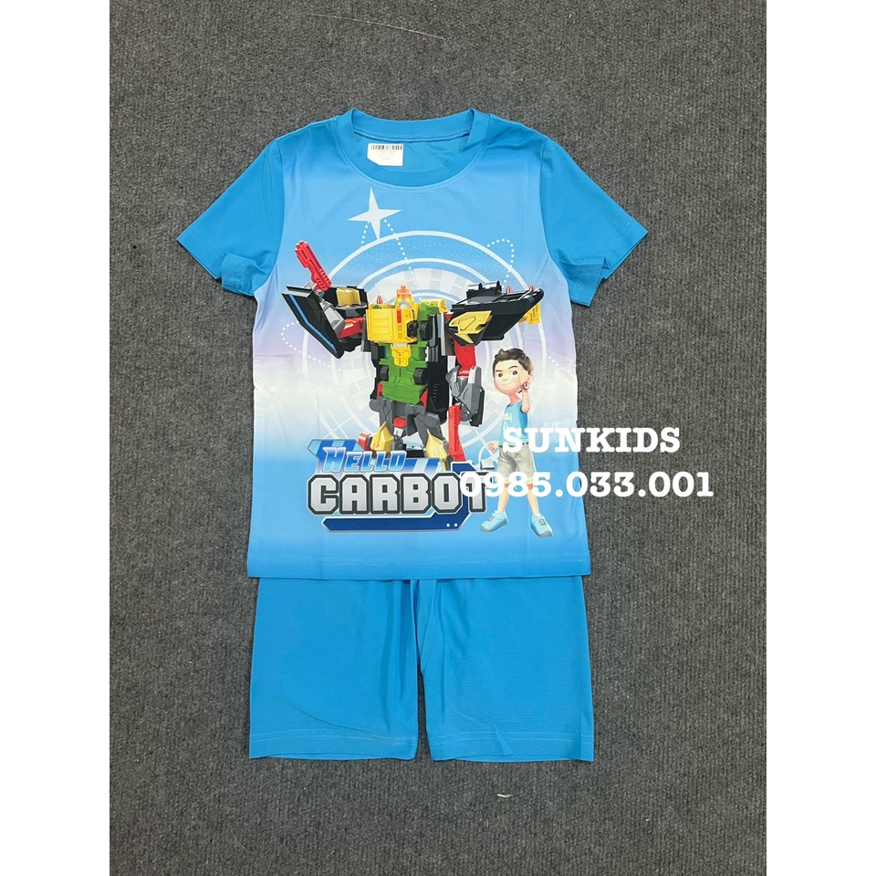 Bộ bé trai người máy cotton lạnh xuất Hàn