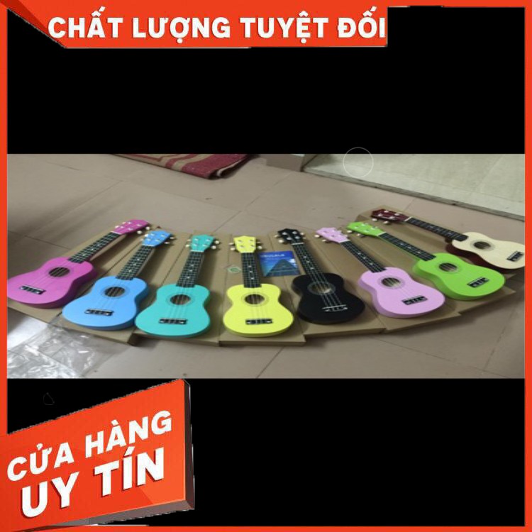 Ukulele đàn guitar mini đa sắc màu tặng hướng dẫn tự học