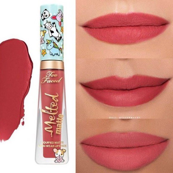 Son kem lì Too Faced Gingerbread Man và Gingerbread Girl, Clover 3 Melted Matte Lipstick fullsize