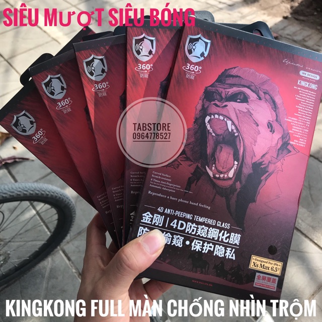 Cường Lực KINGKONG Full Màn Chống Nhìn Trộm - Chính Hãng