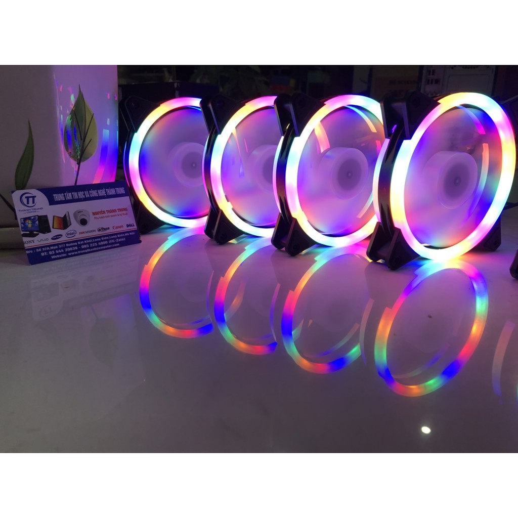 Quạt tản nhiệt,Fan Led COOLMOON S2 RGB LED (Không cần Hub)