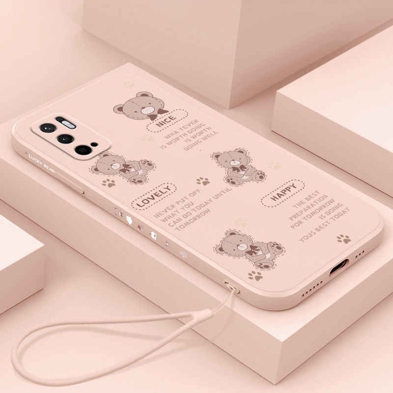 Ốp Điện Thoại Họa Tiết Gấu Cho Redmi 10 Prime + Redmi 10 2022 Xiaomi POCO F3 Xiaomi POCO F3 GT Redmi note 11tpro Redmi 7