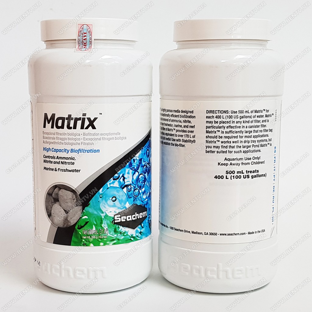 Vật Liệu Lọc Seachem Matrix 500ml 1L - Lọc Nước Bể Cá