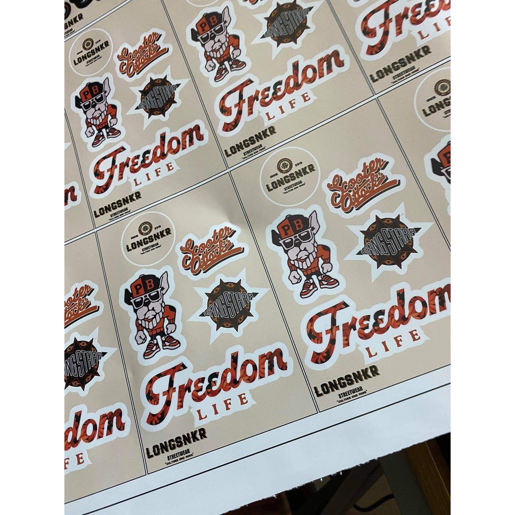 STICKER DÁN HÌNH LONGSNKR Miếng Dán Trang Trí chống nước dán mũ bảo hiểm, Vali, máy tính....