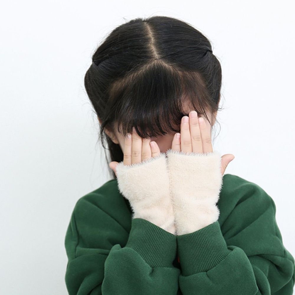 Găng tay len mềm hở ngón giữ ấm vào mùa đông phong cách Hàn Quốc dễ thương thời trang cho nữ