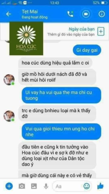 Xịt khử mùi  hoa cúc  đông y gia truyền