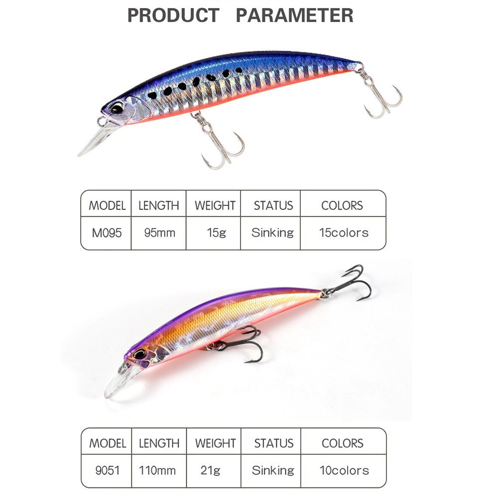 Mồi câu cá giả 15g/ 21g 95mm/ 110mm nhiều màu tùy chọn
