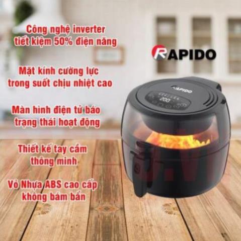 ✔️ Sale [CHÍNH HÃNG] Nồi chiên không dầu Rapido 6.5L, RAF-6.5D ✔️