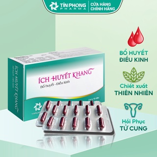 Viên Uống Ích Huyết Khang Giảm Rối Loạn Kinh Nguyệt Không Đều, Đau Bụng, Bổ Huyết Điều Kinh An Toàn Hộp 30 Viên