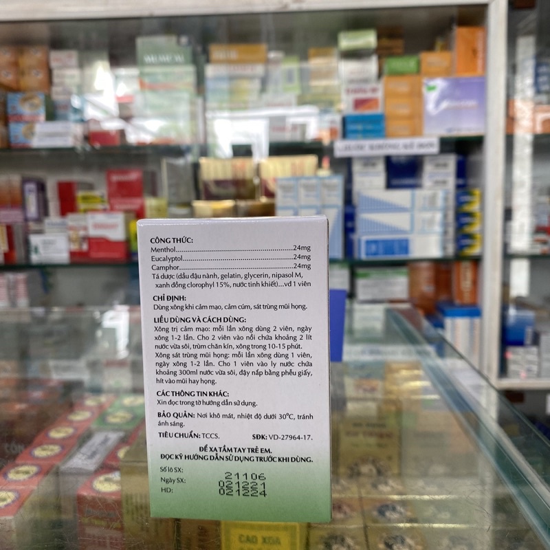 ✅ [Chính Hãng] Viên xông Euca-OPC Hộp 2 vĩ x 10 viên Chính Hãng