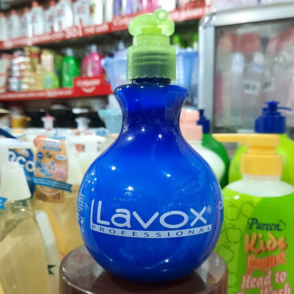 Lavox Collagen Styling Wax 300ml- Wax Dây Tạo Nếp Tăng Sóng Bồng Bềnh (Xanh)