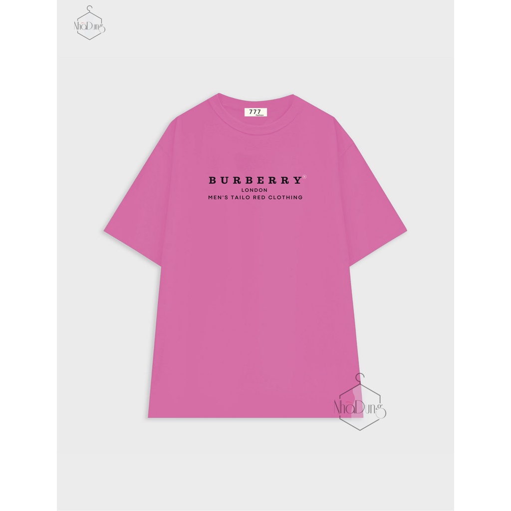 Áo thun áo phông nữ vải cotton 100% cao cấp mềm mịn co giãn tốt form basic in chữ Burberry freesize dưới 58kg