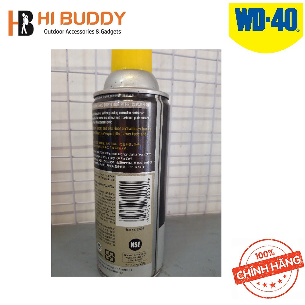 Chai xịt mỡ bò bôi trơn khô WD-40 Dry Lube 360ml