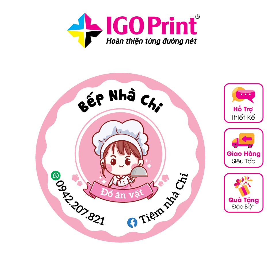 In thiết kế theo yêu cầu tem nhãn, sticker, decal giấy giá rẻ, số lượng ít A3