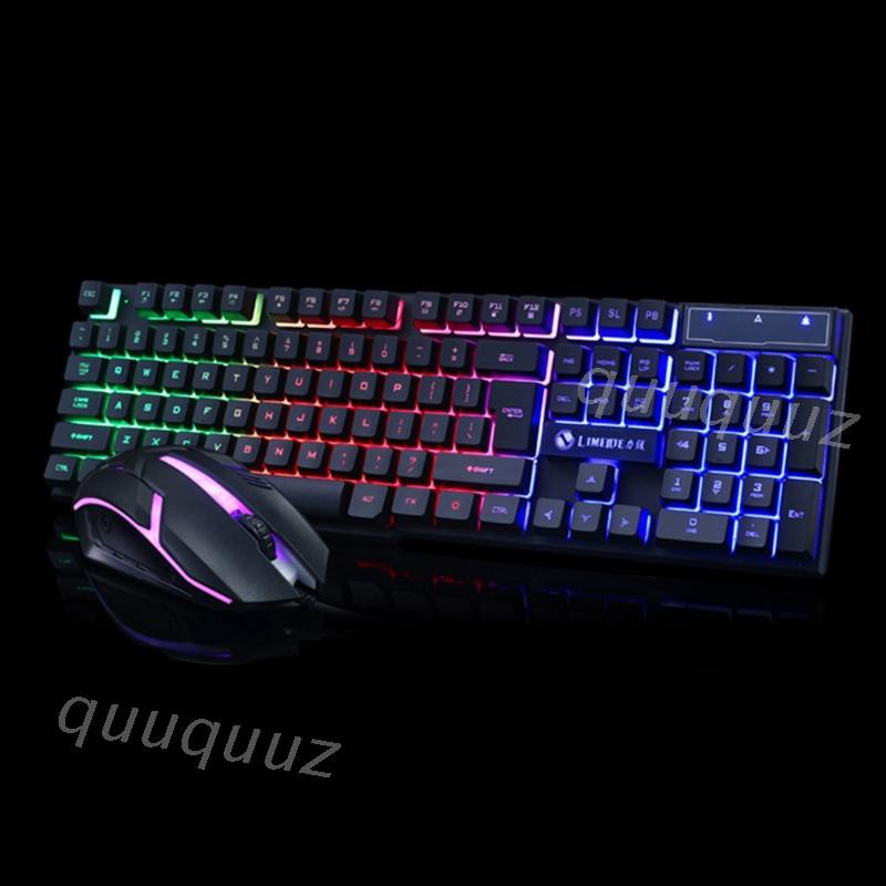 Bộ Bàn Phím + Chuột Gaming Quu Gtx300 104 Phím Có Đèn Nền Rgb