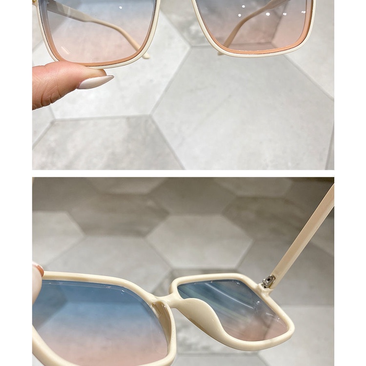 Kính mát gọng vuông màu gradient phối màu chống nắng bụi thời trang KI17