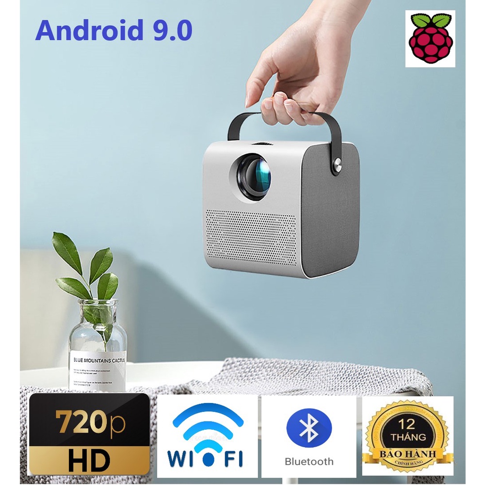 Máy chiếu mini Q3 - Android 9.0 - HD720p - Kết nối WIFI + Bluetooth