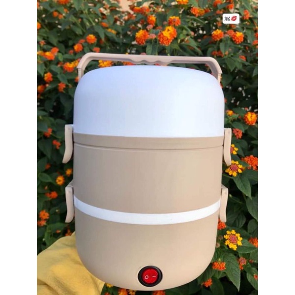 Cặp Lồng Ủ Cơm Hâm Nóng Thức Ăn Nhanh An Toàn 3 Tầng Inox Cắm Điện- Hộp Cơm Văn Phòng Giữ Nhiệt