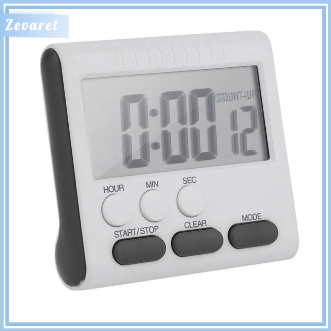 Đồng Hồ Hẹn Giờ Nấu Ăn Màn Hình LCD Lớn Từ Tính Tích Hợp Chuông Báo to Lên Lên Đến 24 Tiếng