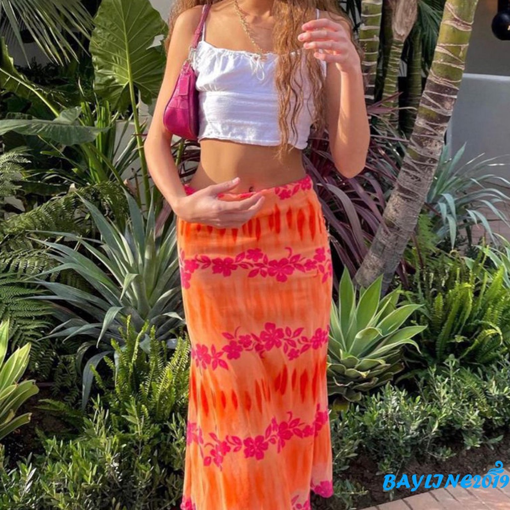 Chân Váy Dài In Họa Tiết Phong Cách Bohemian Dành Cho Nữ