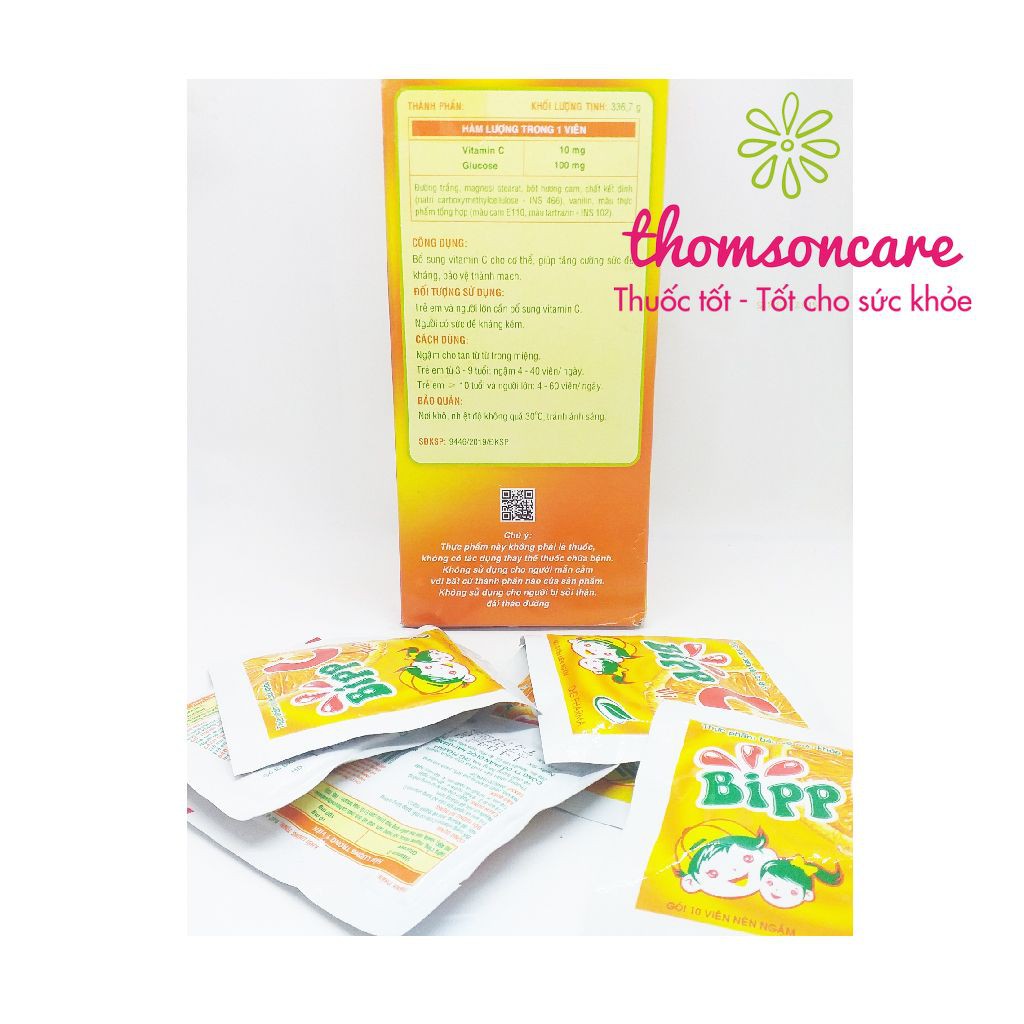 Kẹo ngậm vitamin C cho bé - Bipp C của Dược Hậu Giang  - Gói 10 viên ngậm | BigBuy360 - bigbuy360.vn