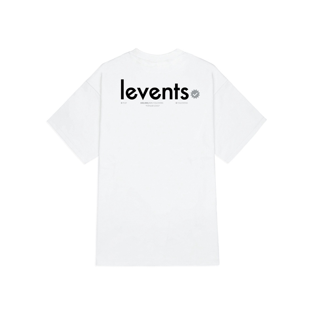 Áo thun LEVENTS Popular Logo/ White Black (V2)