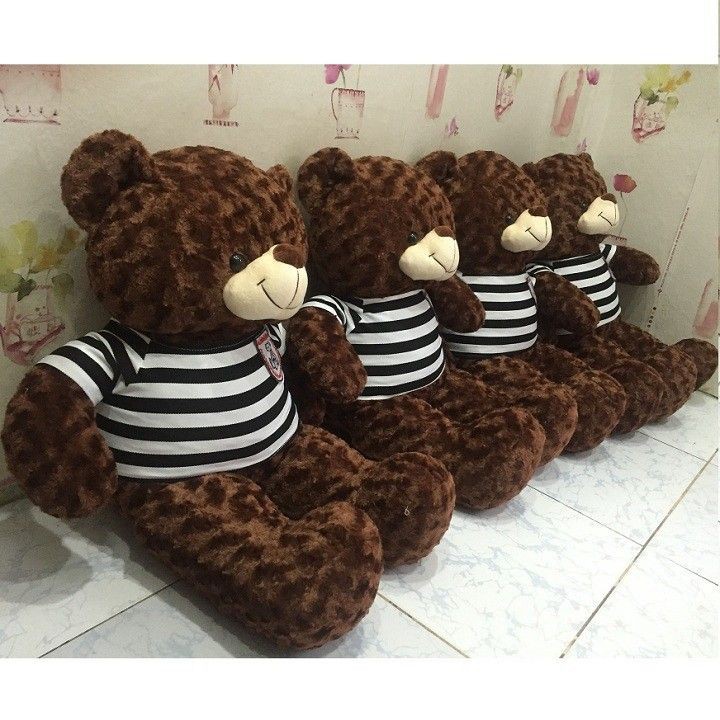 Gấu bông Teddy Cao Cấp khổ vải 1m Cao 80m màu Nâu hàng VNXK- Best Bear- Được Xem Hàng Trước