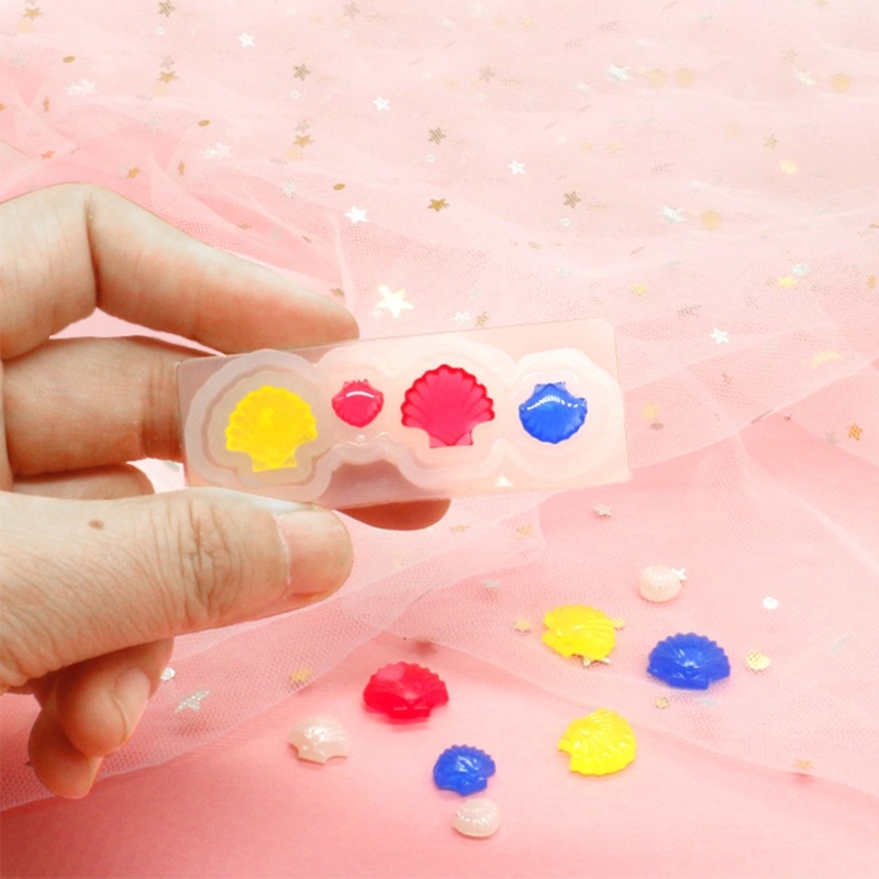 Sa Khuôn Silicon Làm Đồ Trang Sức Hình Vỏ Sò 3D