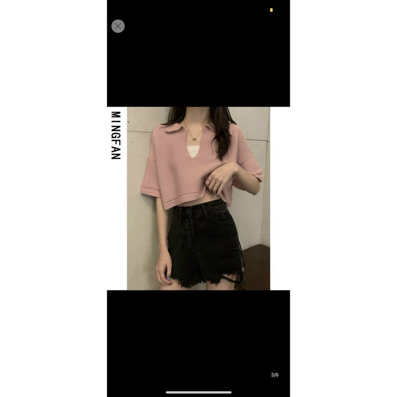 ÁO CROPTOP CỔ ĐỨC MS10291