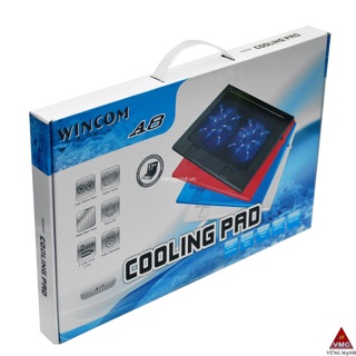 Đế tản nhiệt Laptop Cooling Pad A8 - 2 quạt, đèn led, dùng cho laptop từ 10-17 inch