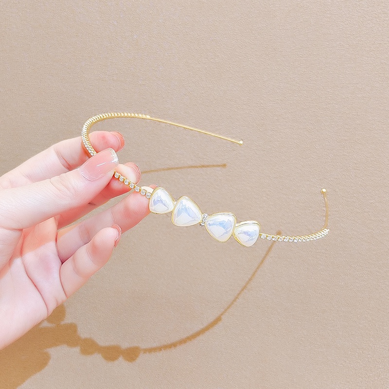 Băng Đô Thắt Nơ Đính Ngọc Trai Thời Trang