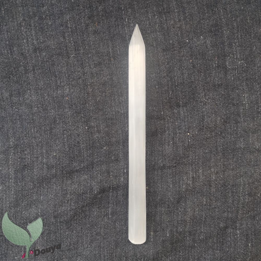 Đũa bút chì selenite pha lê tự nhiên 5,9 inch để trang trí nhà cửa