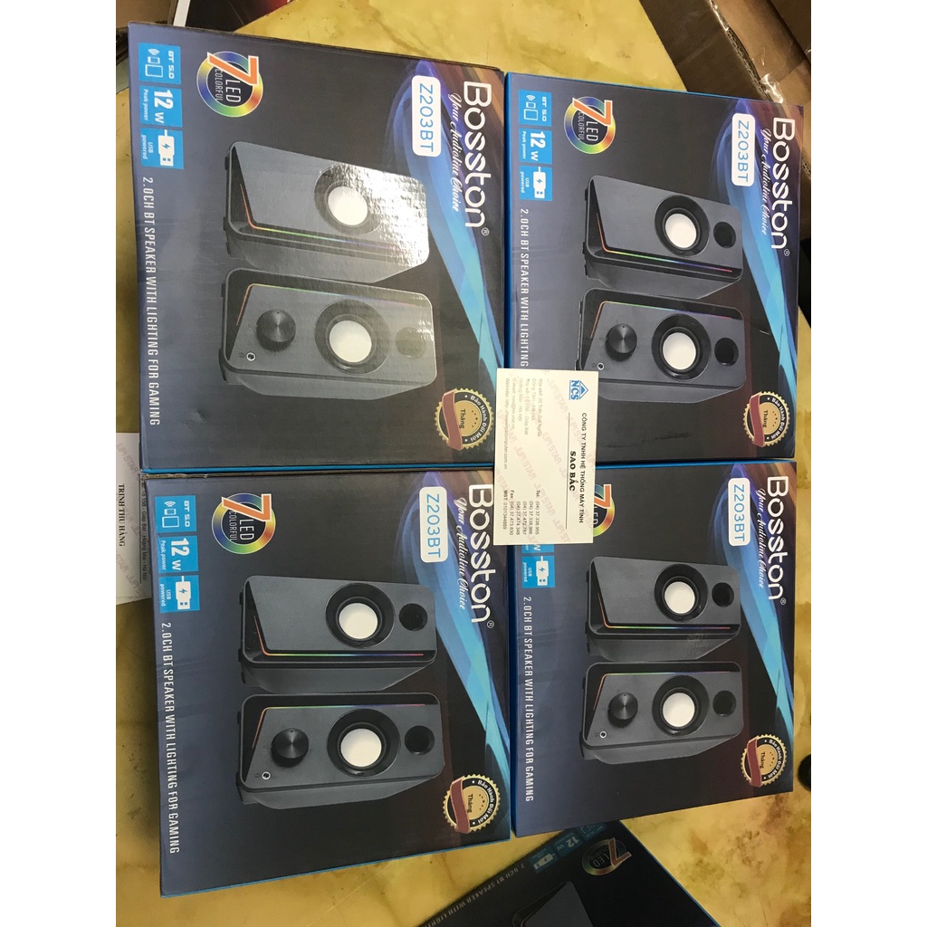 Loa vi tính Bluetooth Bosston 2.0 Z203-BT 7LED- chính hãng mới 100%