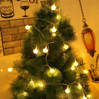 Dây đèn led Pha Lê trong suốt trang trí cây đào cây quất ngày tết màu sáng ấm ( chạy Pin AA)