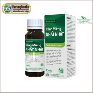 Nước ngậm răng miệng NHẤT NHẤT - Chai 120ml - Hỗ trợ giảm đau nhức răng