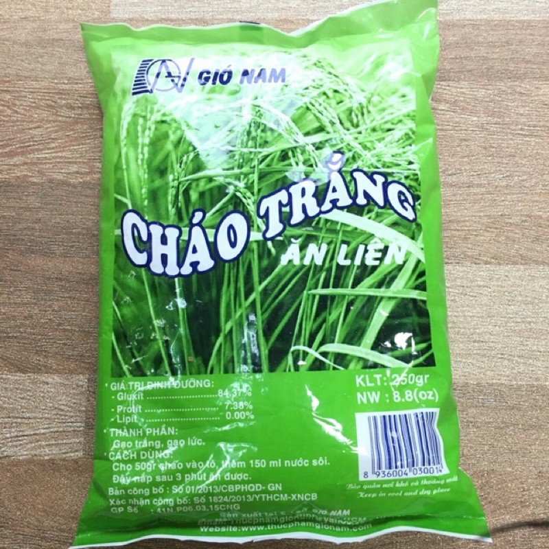 1 gói cháo gió nam 250gr làm mồi câu cá.