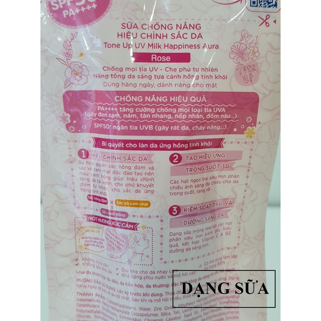 Chống Nắng Hiệu Chỉnh Sắc Da Sunplay Skin Aqua Tone Up UV Happiness Aura ROSE 50g