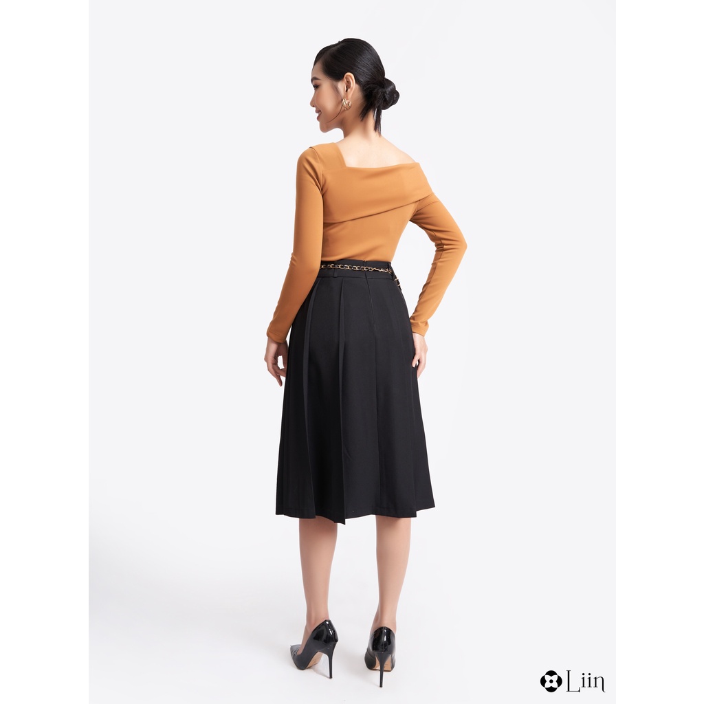 Chân váy linbi xếp ly dáng dài thiết kế trẻ trung, thời thượng liin clothing J4259