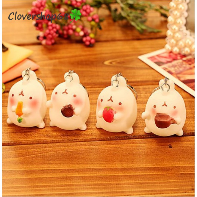 Móc khóa thỏ trắng dễ thương  Clovershop68