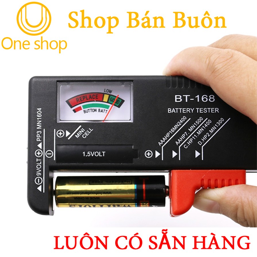 Đồng Hồ Đo Dung Lượng Pin 1.5-9VDC Hiển Thị Cơ BT168