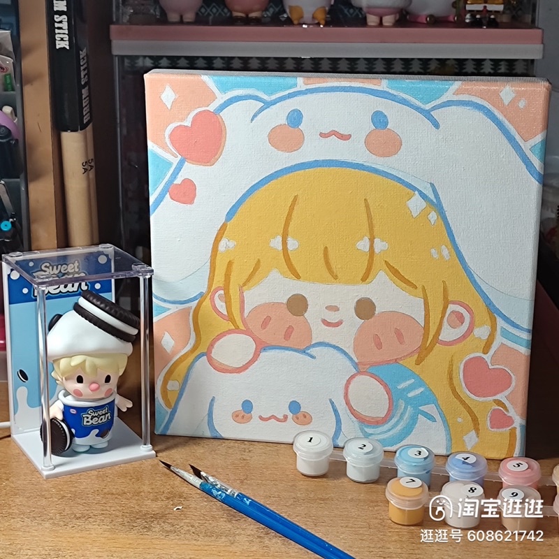 Tranh tô màu số hoá sanrio 20 mẫu cưng xỉu