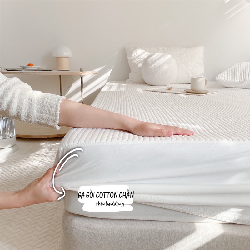 Set Ga - Gối Cotton Chần Cao Cấp, Chất Cotton Thoáng Mát Bền Đẹp -Shinbedding